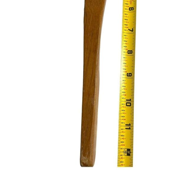 2 Pcs Wooden Spoon Fork Dinnerware Set Long Wood Spoon Fork VTG Set Dessert 12" - Picture 6 of 6